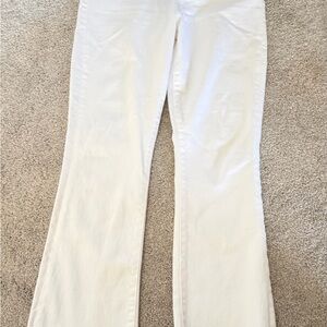 MOTHER Cream Cropped Pants